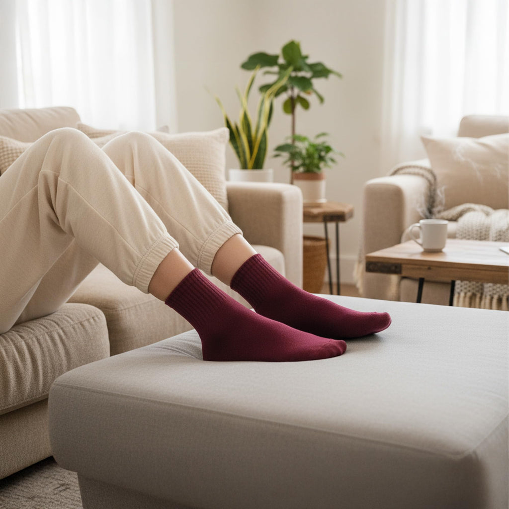 Viscose Bamboo Mini Crew Socks 5 Pairs T476