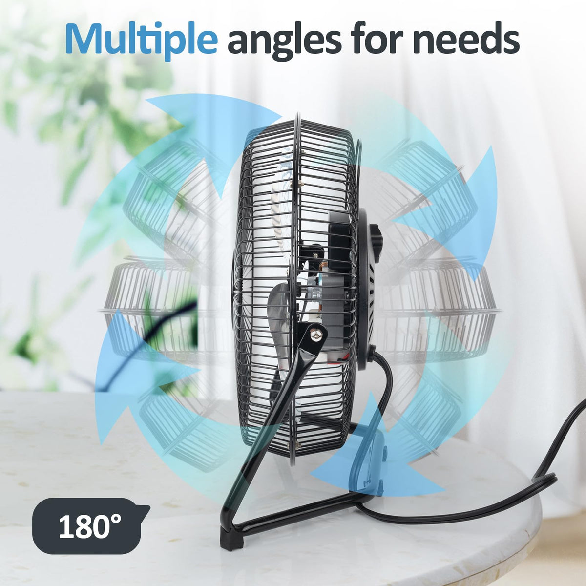 9 Inch Portable Metal Floor Fan S325