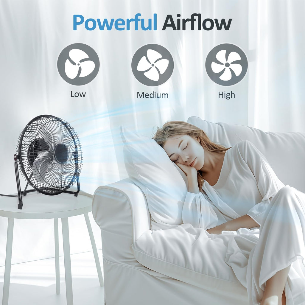 9 Inch Portable Metal Floor Fan S325