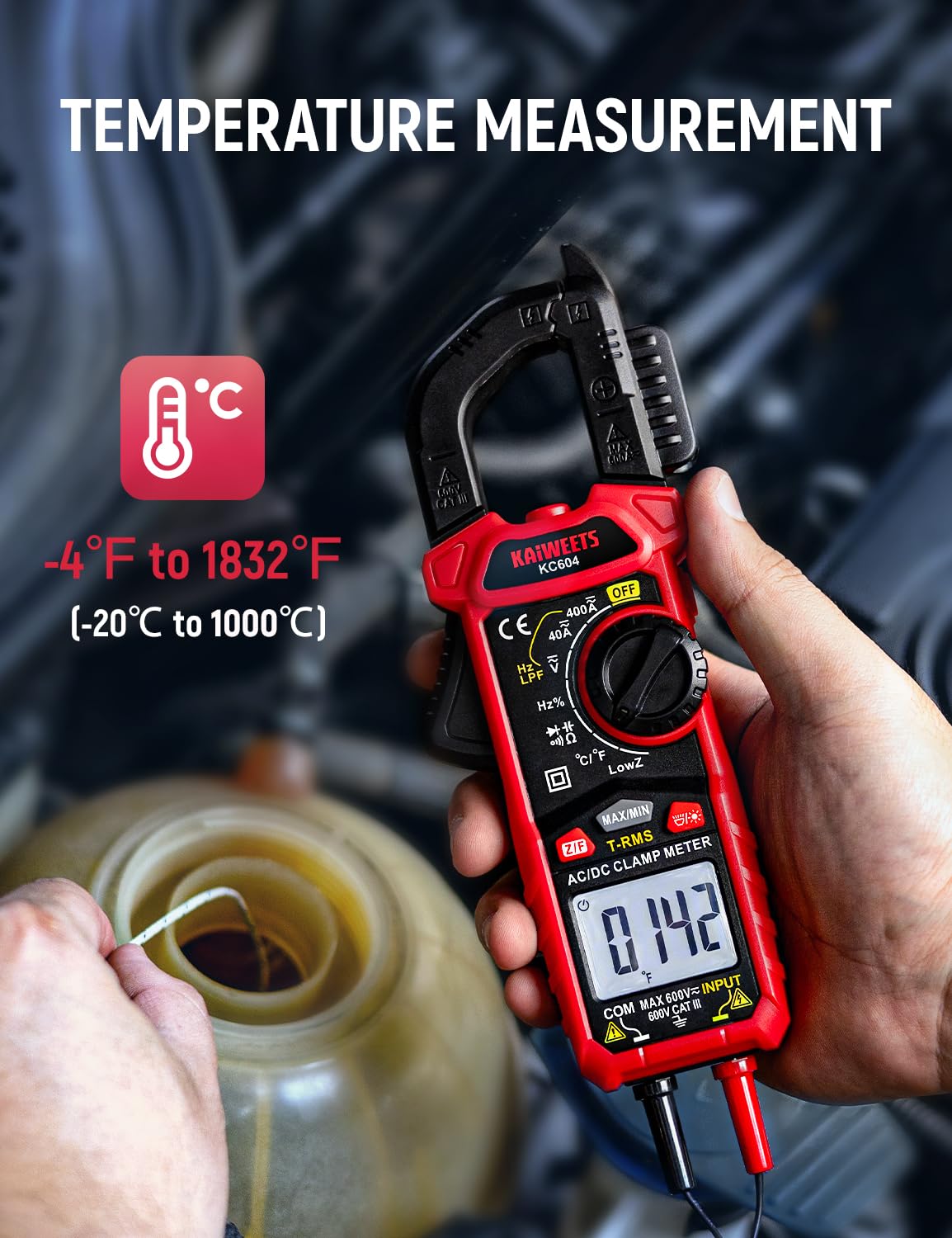 Digital Clamp Meter Multimeter with D-Shaped Jaw S892