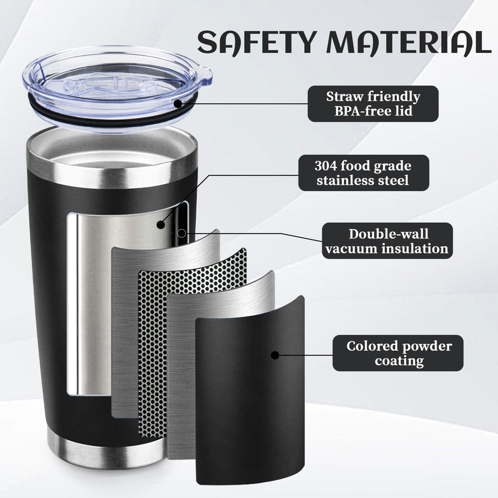 20oz Insulated Tumbler with Lid Straw D138