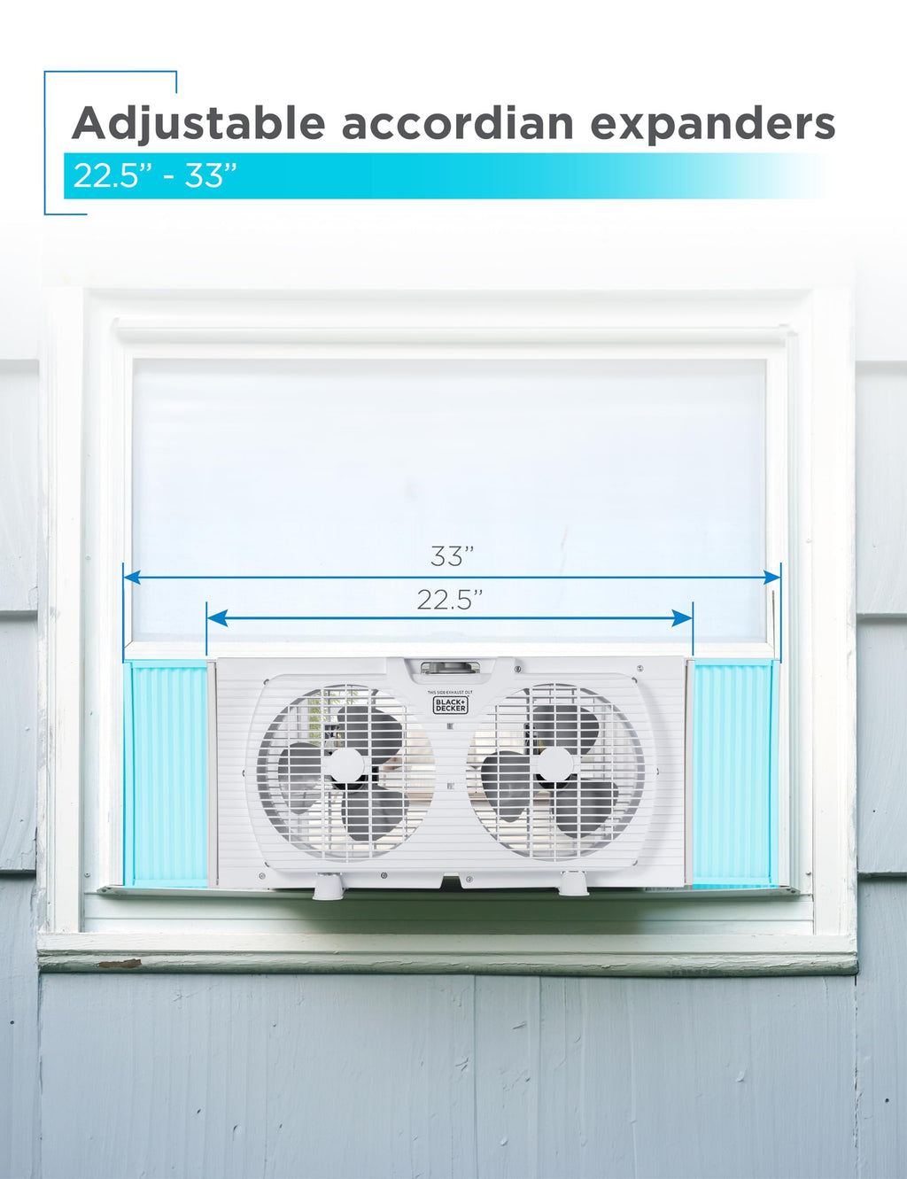 9" Dual Window Fan with 2 Speed Settings Z478372
