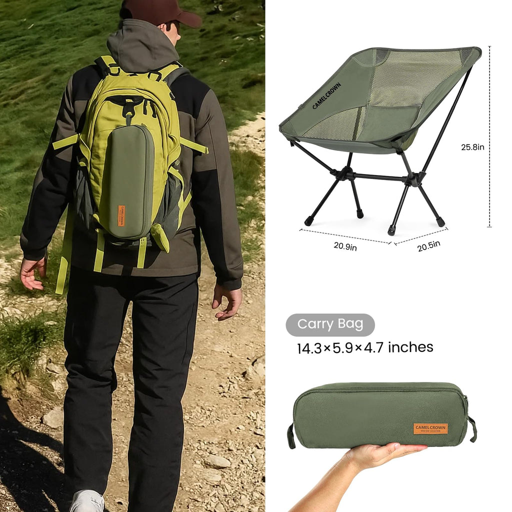 Portable Lightweight Compact Folding Mesh Camping Chair 2 Pack S7521