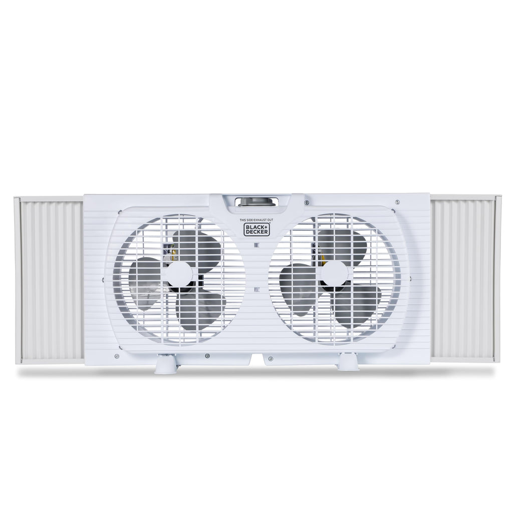 9" Dual Window Fan with 2 Speed Settings Z478372