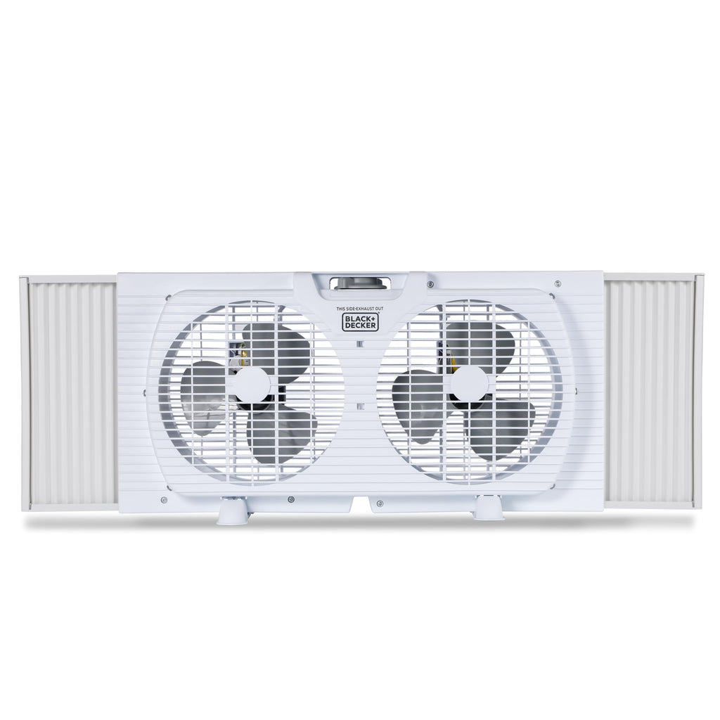 9" Dual Window Fan with 2 Speed Settings Z478372
