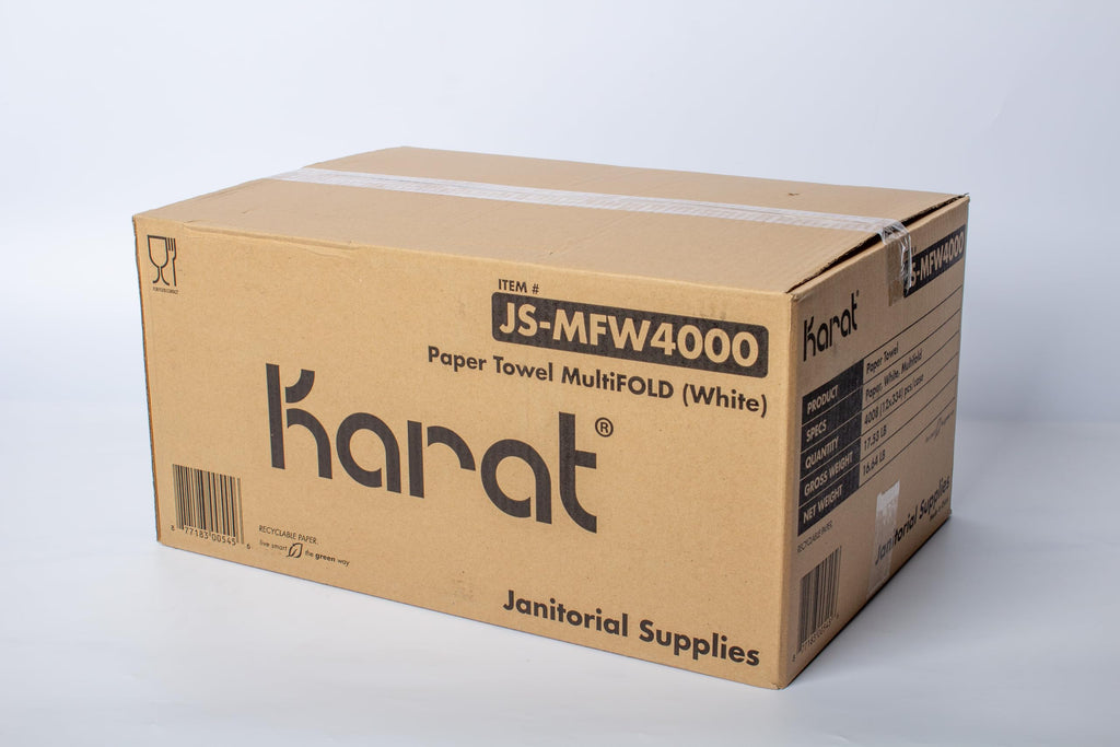 Multifold Paper Towels, Kraft, 334 Sheets X 12 Packs, Recycled Fibers T230354