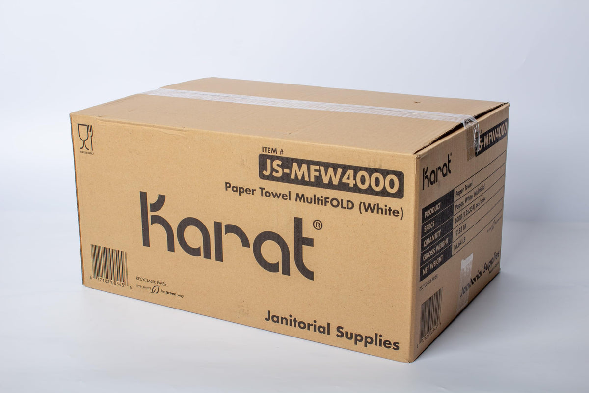 Multifold Paper Towels, Kraft, 334 Sheets X 12 Packs, Recycled Fibers T230354