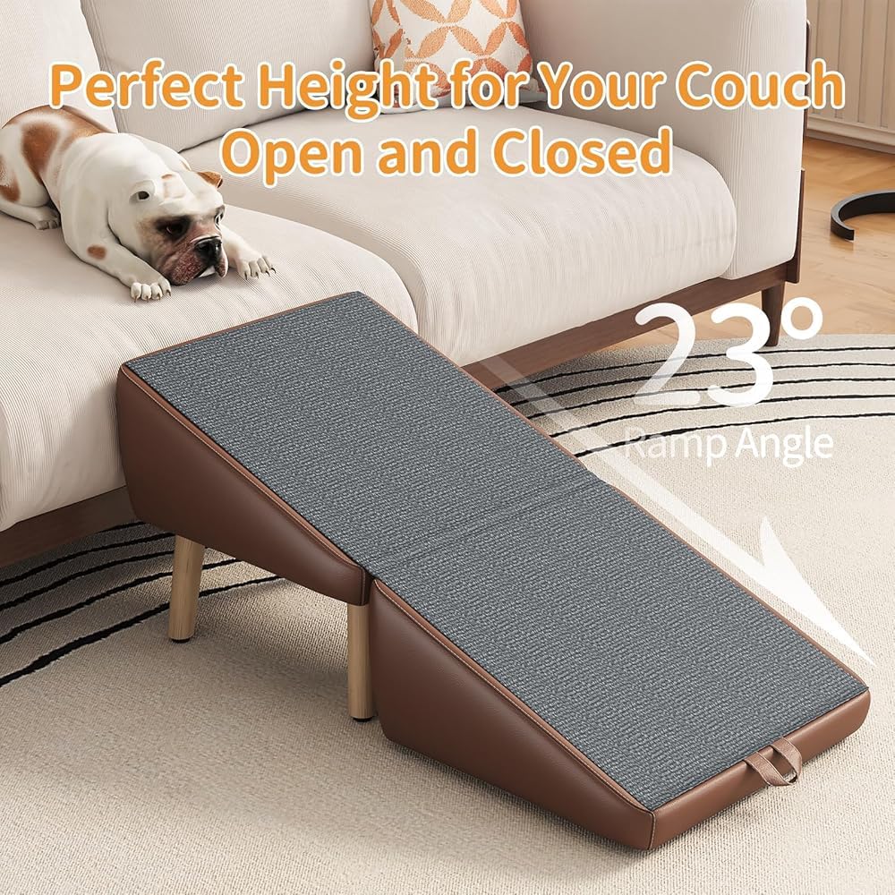 Foldable 2-in-1 Pet Ottoman Dog Safety Ramp O117