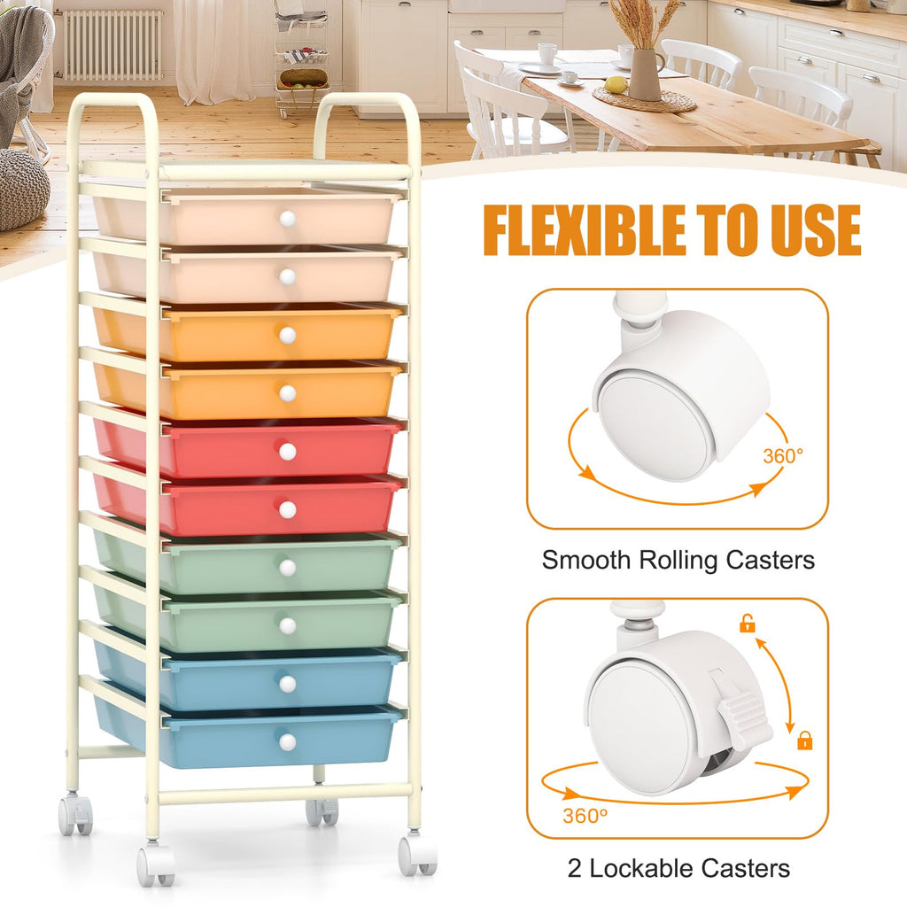 10 Drawer Rolling Storage Cart G148669