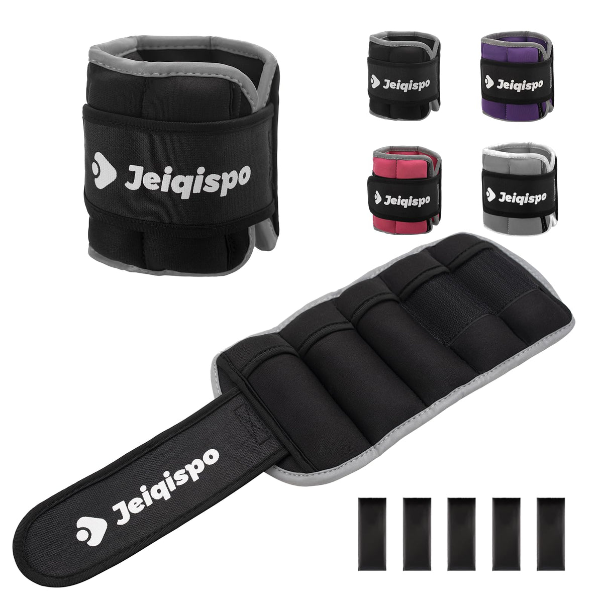 Adjustable Ankle Weights 1 Pair Removable Weight O1141