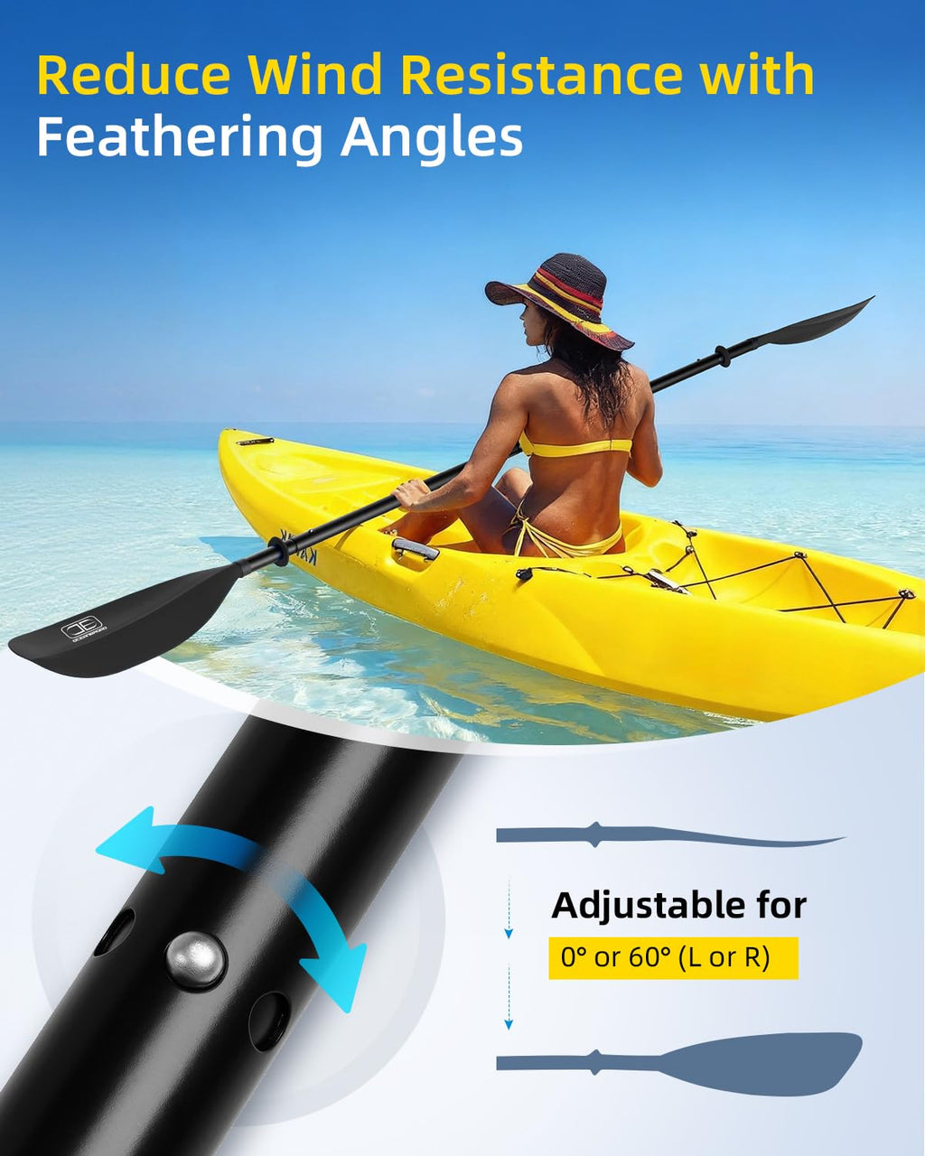 4 Piece Kayak Paddle Alloy Shaft M796394