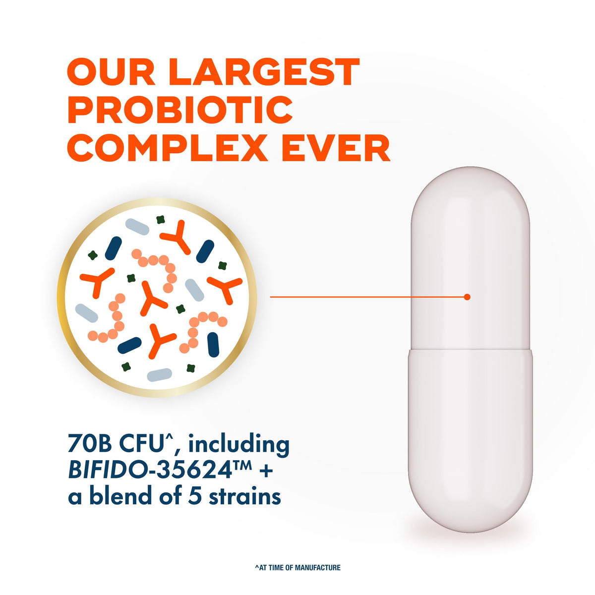 70 Billion CFU 6 Strain Blend Probiotic 30 Capsules R690