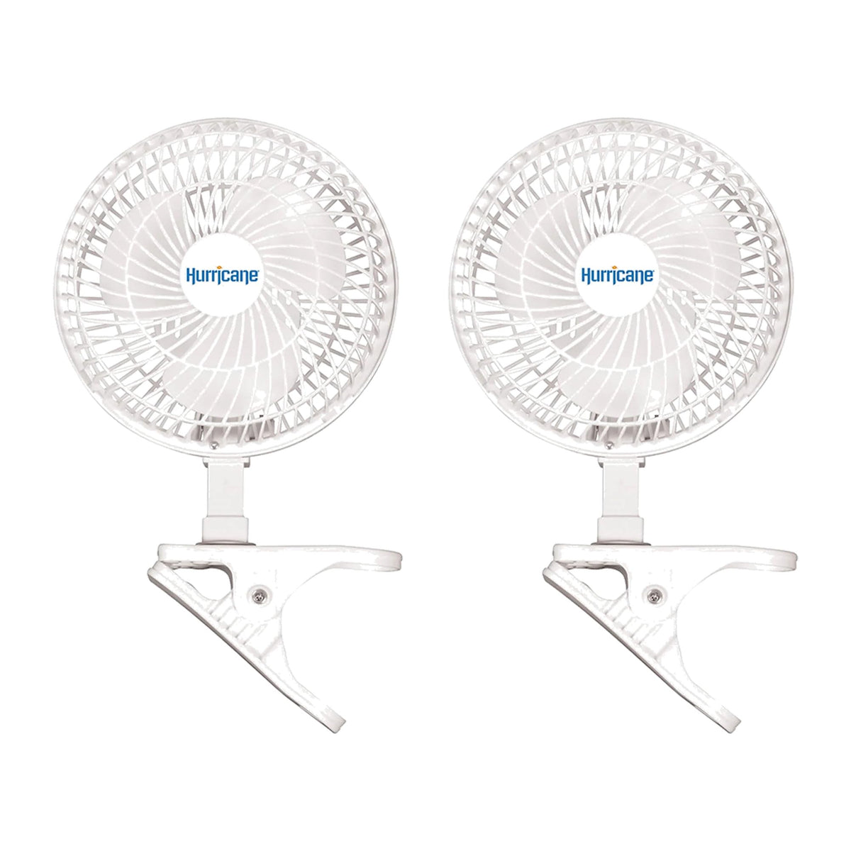 White 2-Pack 6" Clip-On Table Fan with 2 Quiet Speeds A39436