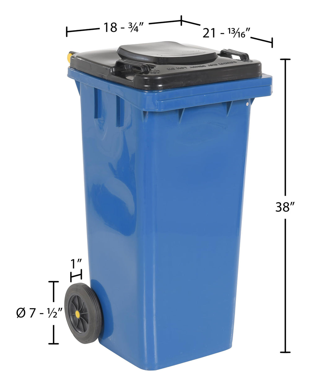 Blue 32 Gallon Polyethylene Trash Can Z86766