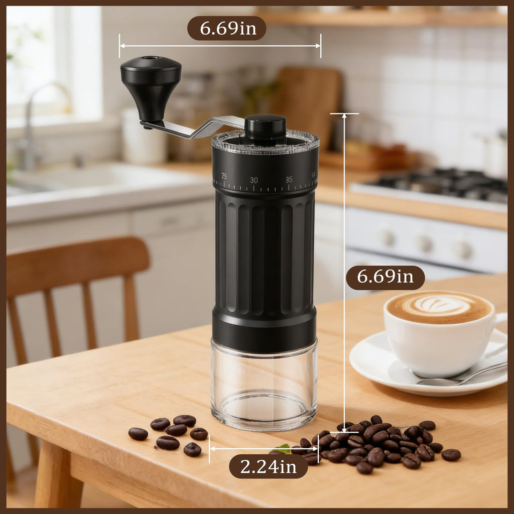 Manual Coffee Grinder with 40 Adjustable Settings, 30g Capacity Y80195