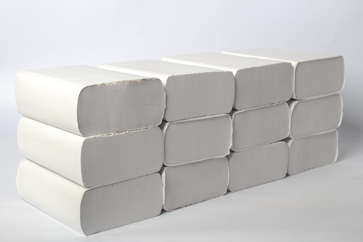 Multifold Paper Towels, Kraft, 334 Sheets X 12 Packs, Recycled Fibers T230354