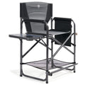Medium Tall Directors Chair with Side Table Grey Q276396