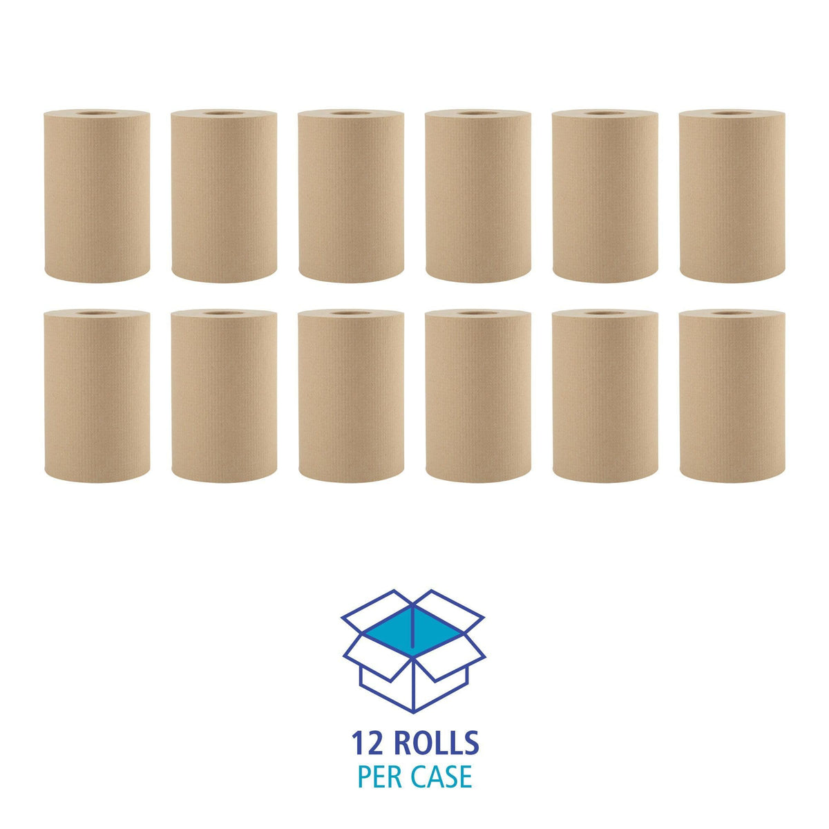 Hardwound Paper Towels, 8" x 350ft, 1-Ply Natural, Case of 12 Rolls E131