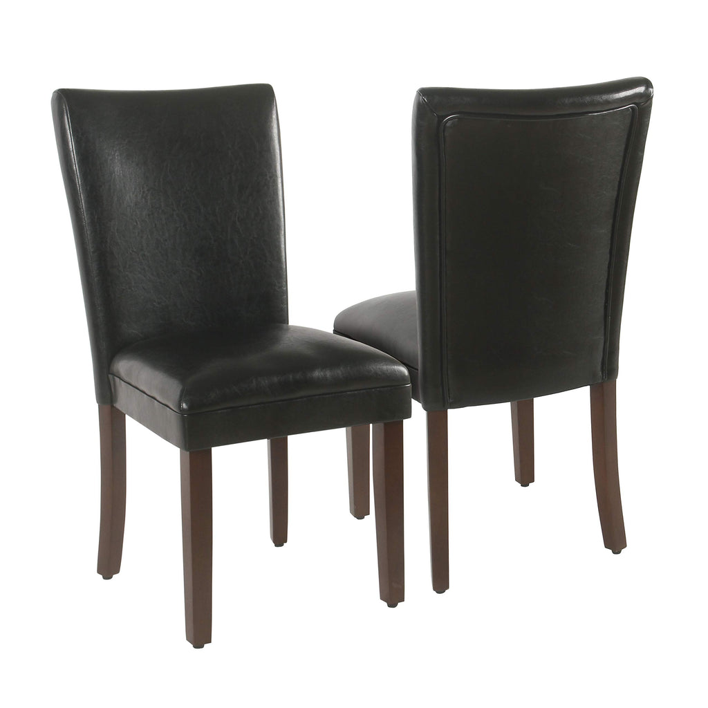 Black Faux Leather Dining Chair Set of 2 B784