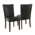 Black Faux Leather Dining Chair Set of 2 B784