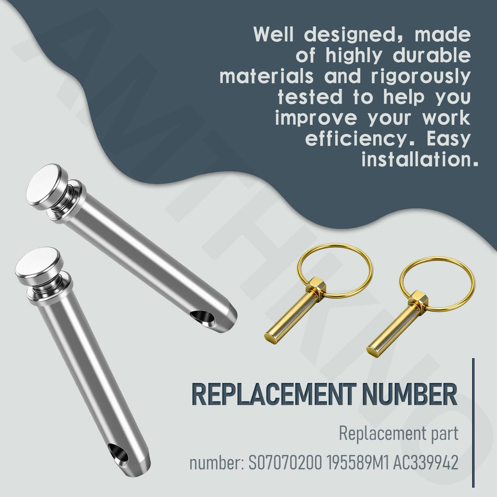 8 Pcs 3/4 in. Hitch Pin Accessories for Category 1 Tractors H486