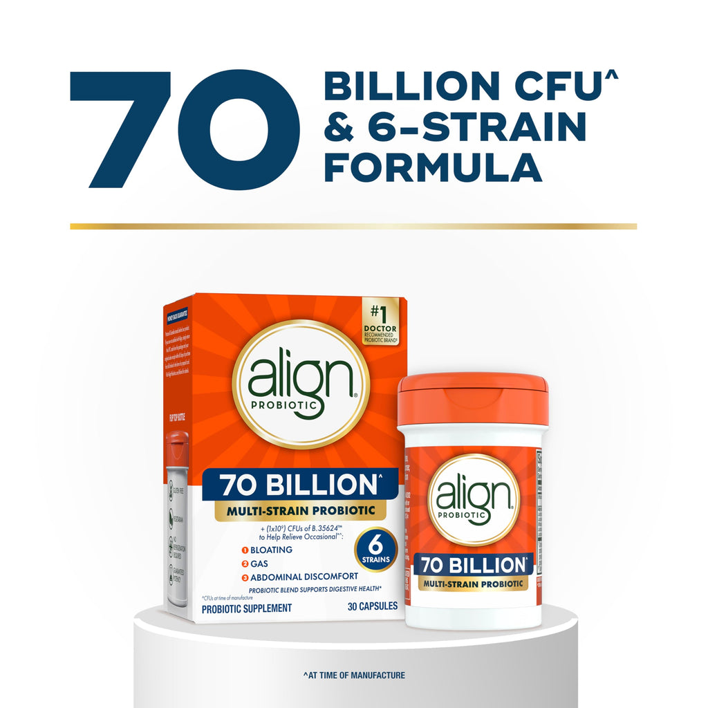 70 Billion CFU 6 Strain Blend Probiotic 30 Capsules R690