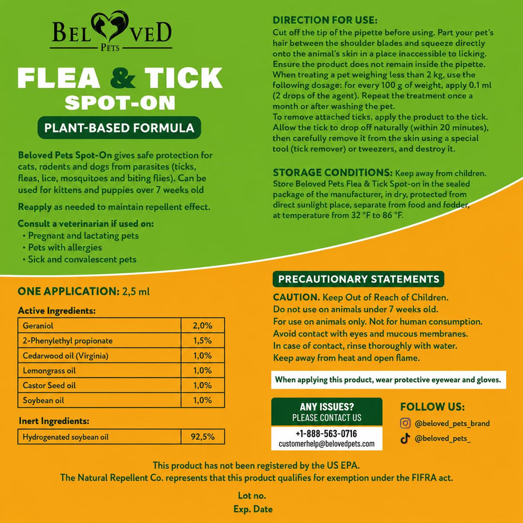 Flea & Tick Spot-On Drops for Dogs and Cats 3 Supply Pack V886531