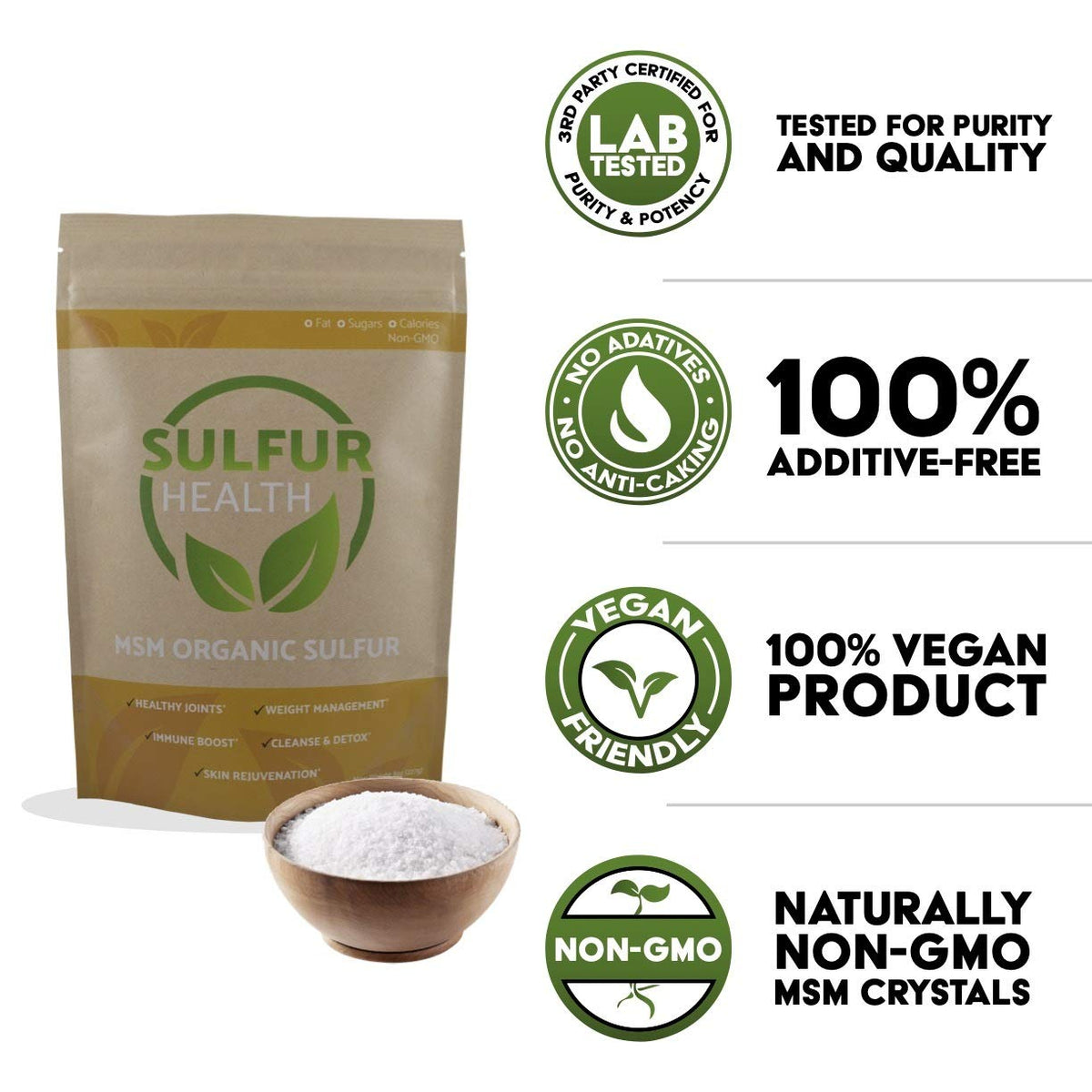 Organic Sulfur MSM Supplement 1 Pound D9984