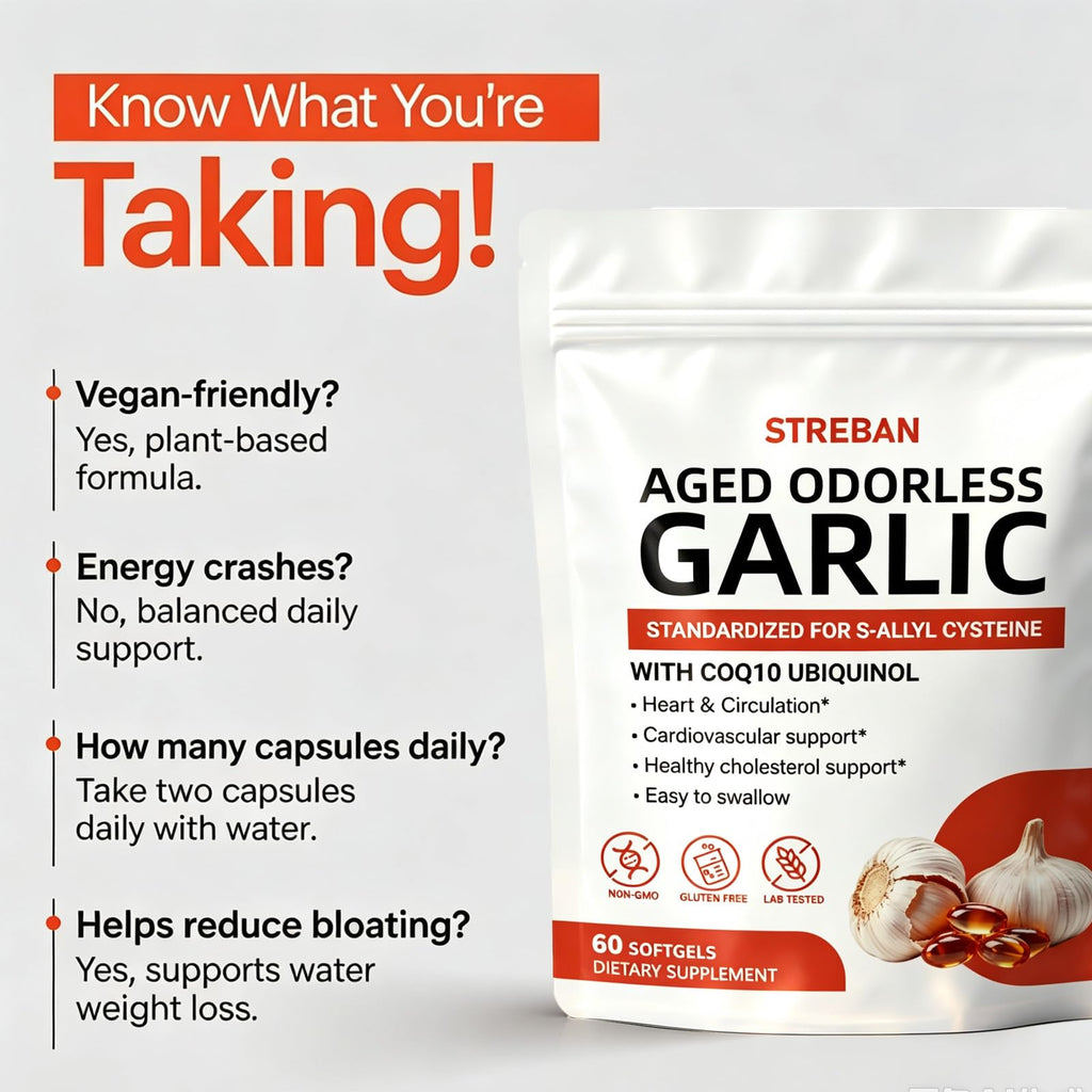 Odorless Garlic Supplement 600mg Softgels I7079