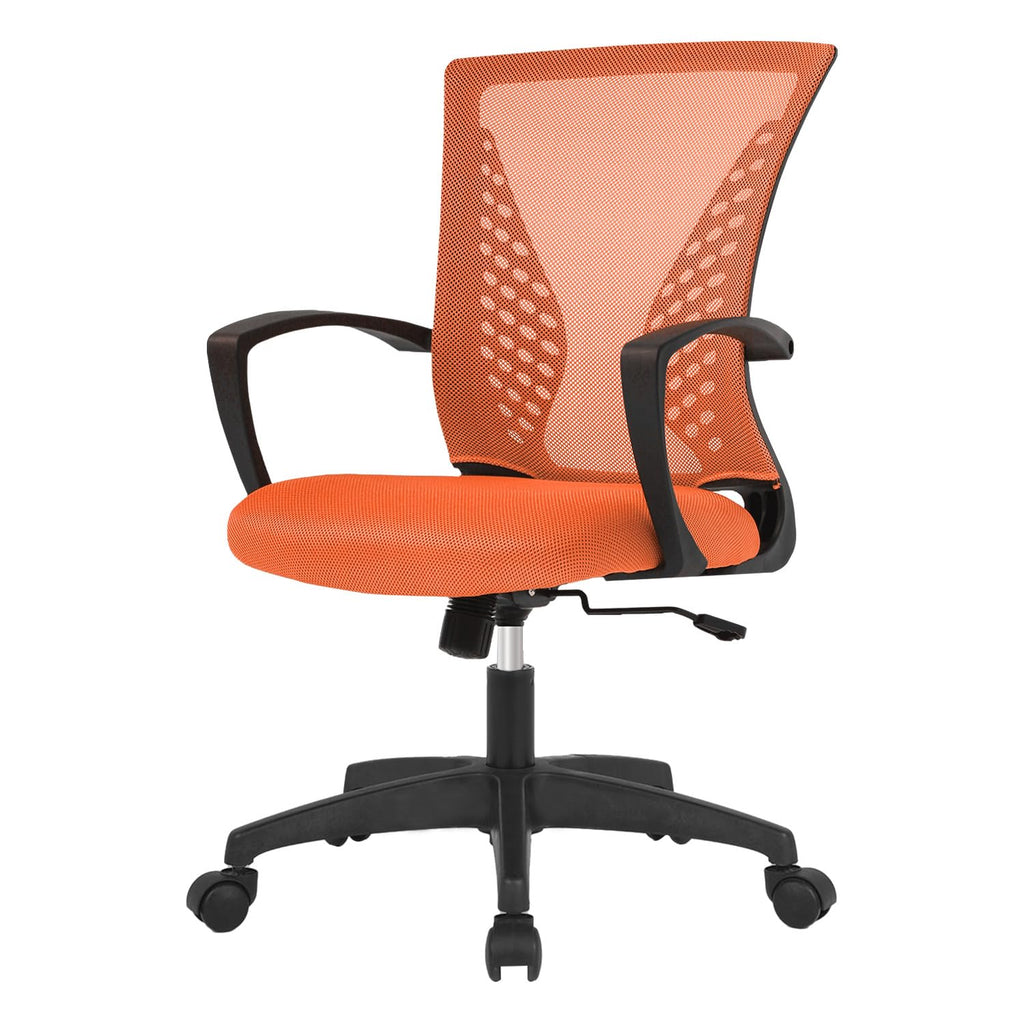 Orange Ergonomic Office Desk Chair with Armrest Y85210