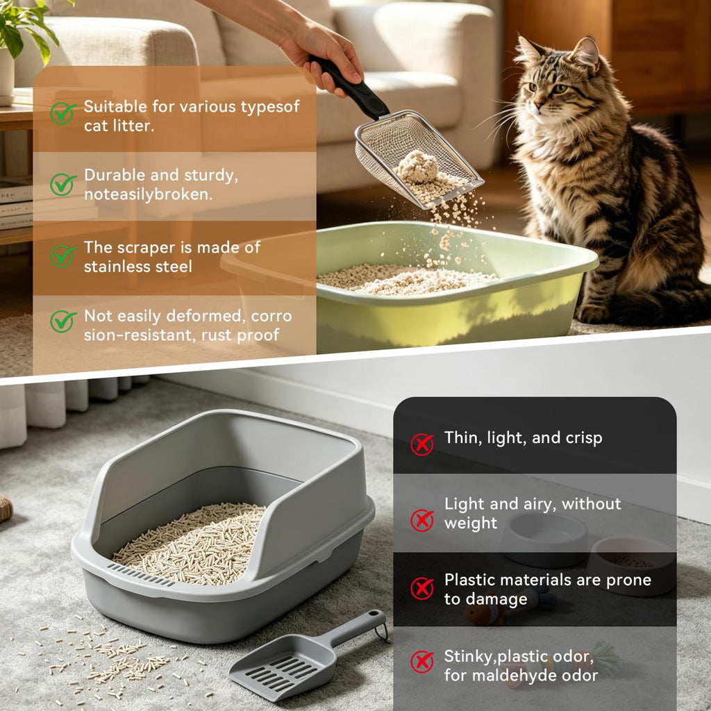 Metal Cat Litter Scoop 2 Pack A624