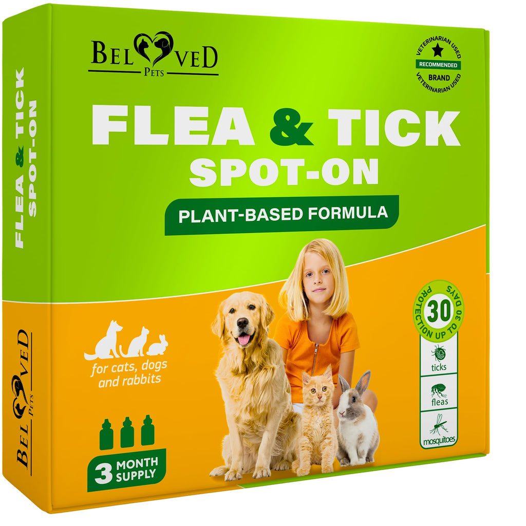 Flea & Tick Spot-On Drops for Dogs and Cats 3 Supply Pack V886531