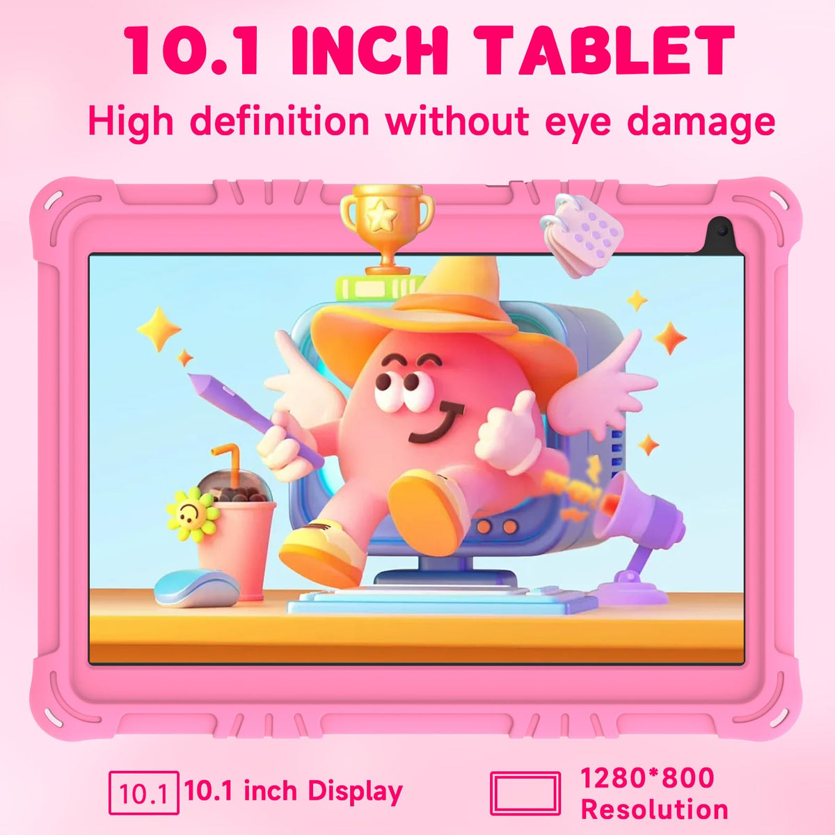 10 inch Kids Tablet 8GB RAM 32GB ROM Pink J31880