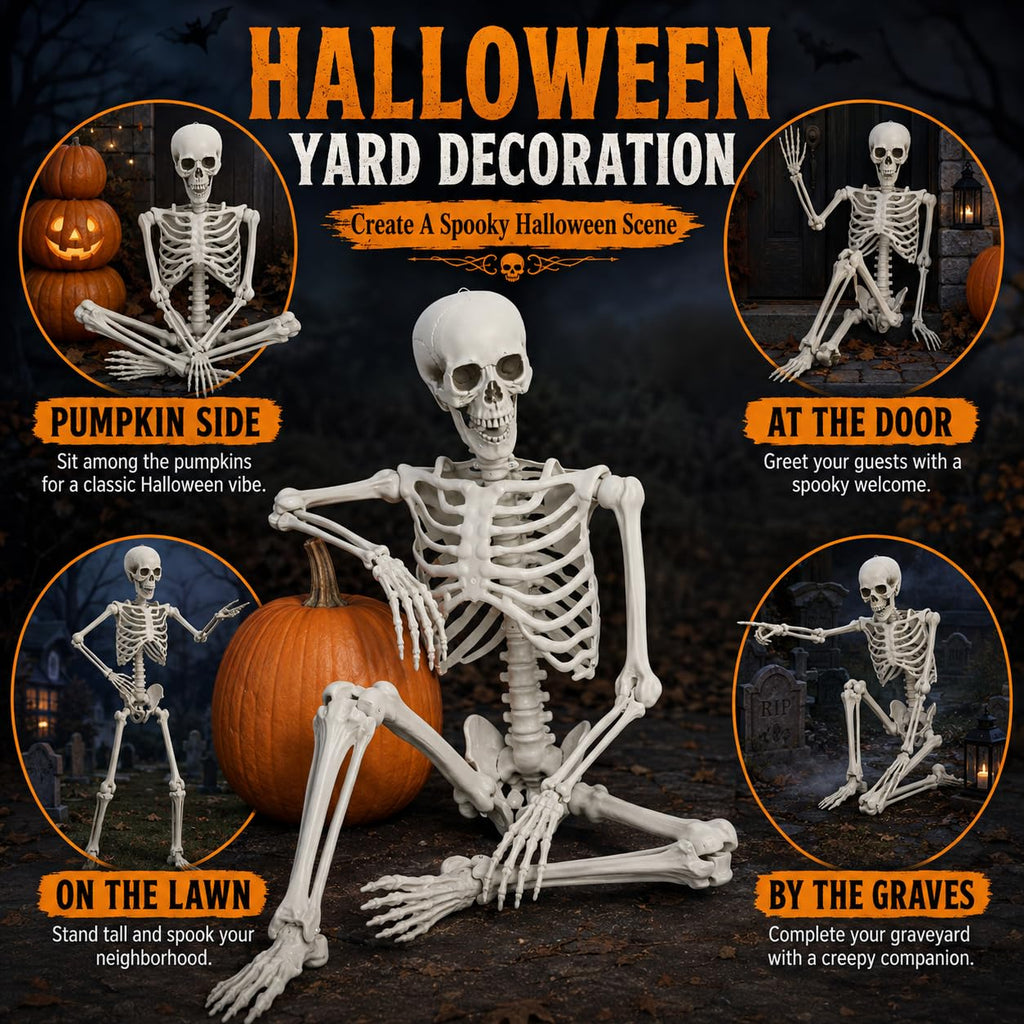 Life Size Poseable Skeleton with Movable Joints B977