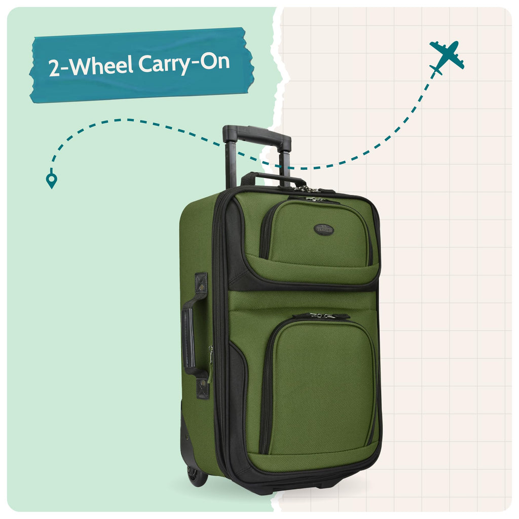 Lightweight Softside Rolling Carry-on Suitcase E850