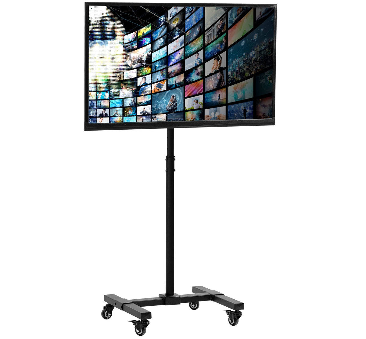 Black Rolling TV Cart for 13 to 50 inch Screens L896