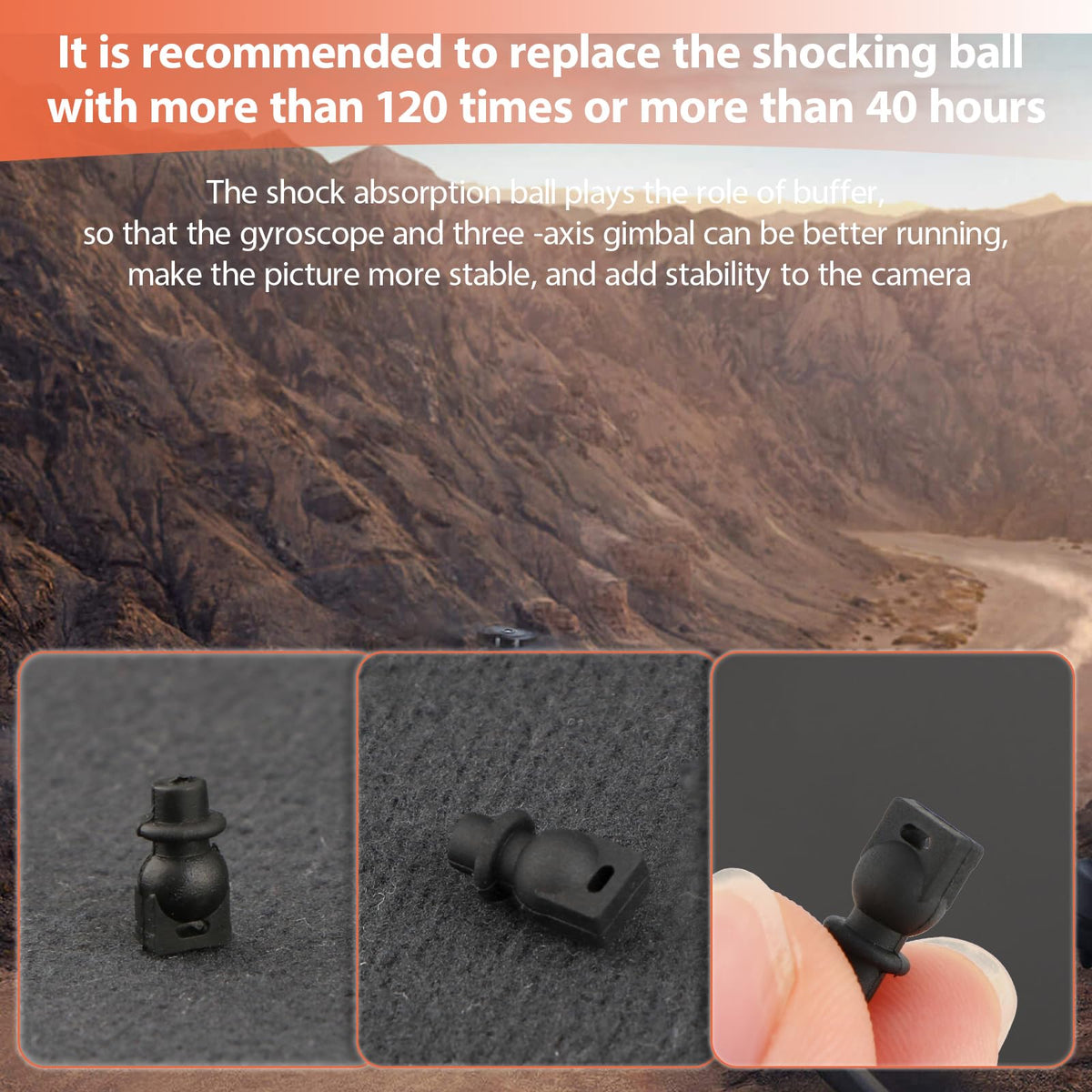 4Pcs Gimbal Shock Absorption Rubber Damper Mounts with Repair Tools K396
