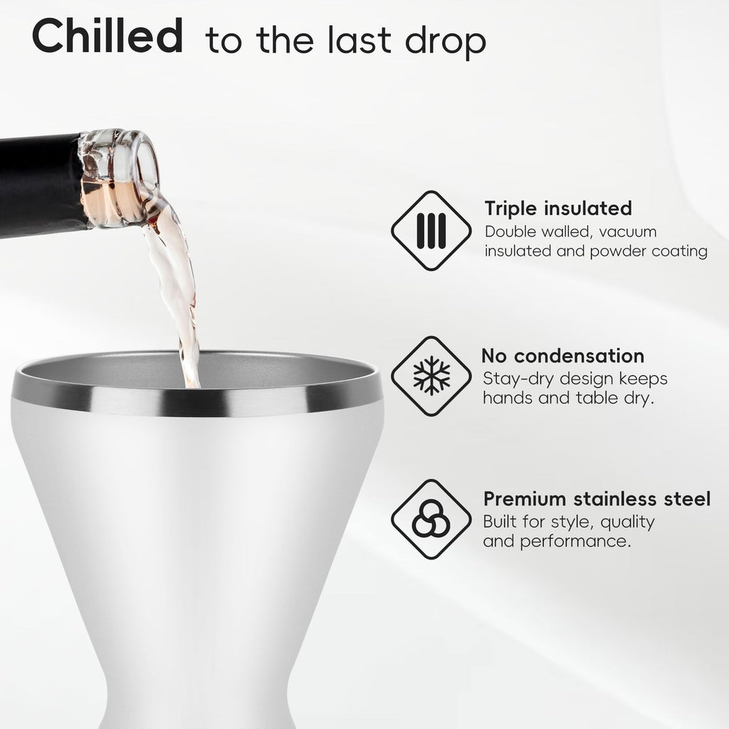 Stemless Insulated Martini Glass Set of 6 X8423