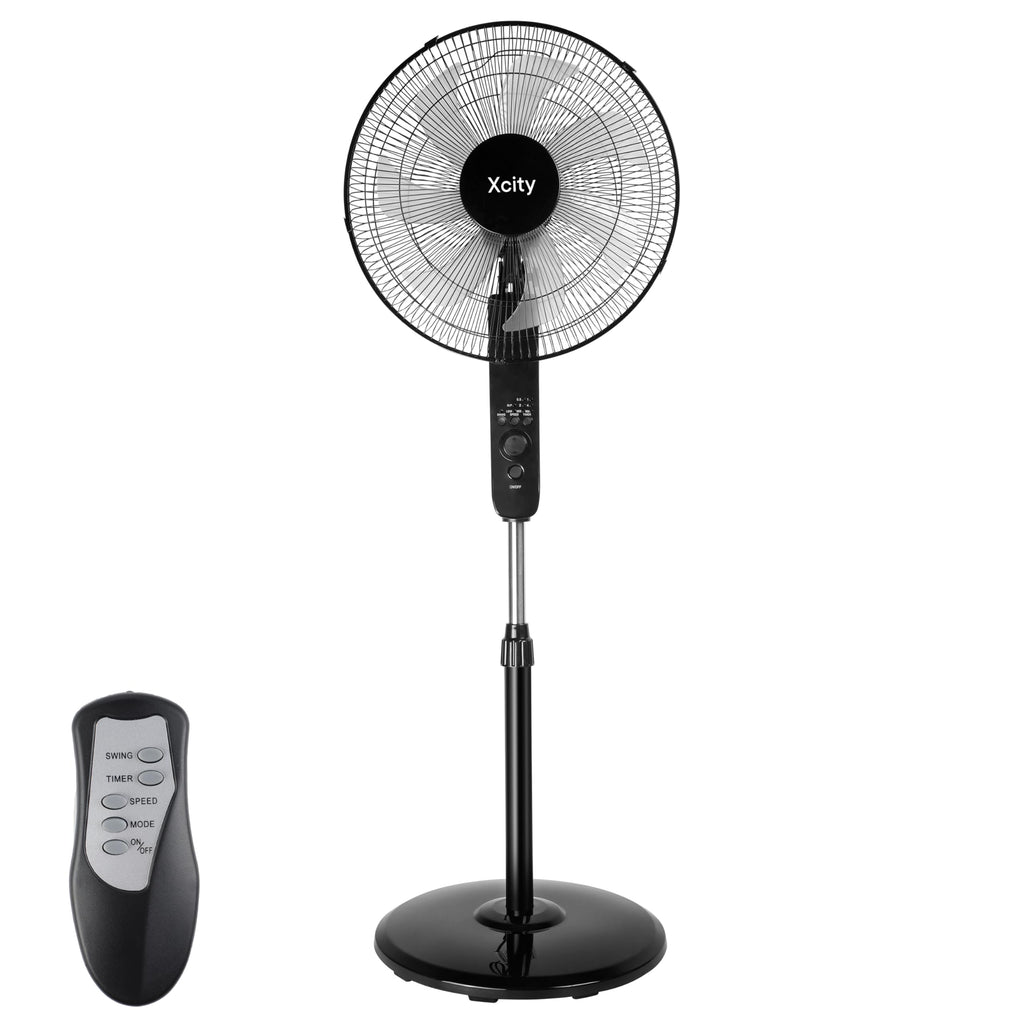 16 inch Oscillating Pedestal Fan, 3-Speed, Black S505