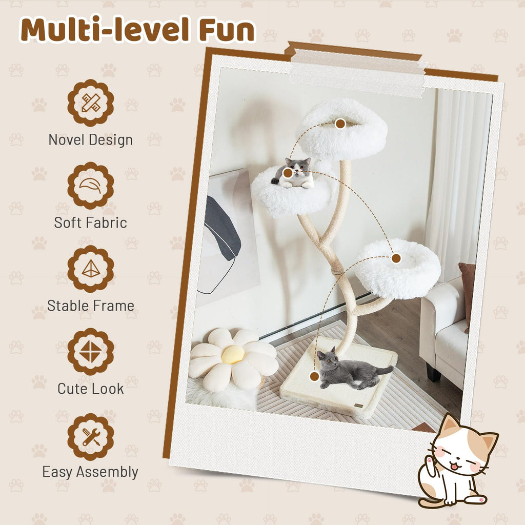 70 Inch Multi-Level Cat Tree with Perches and Scratching Posts Z10170