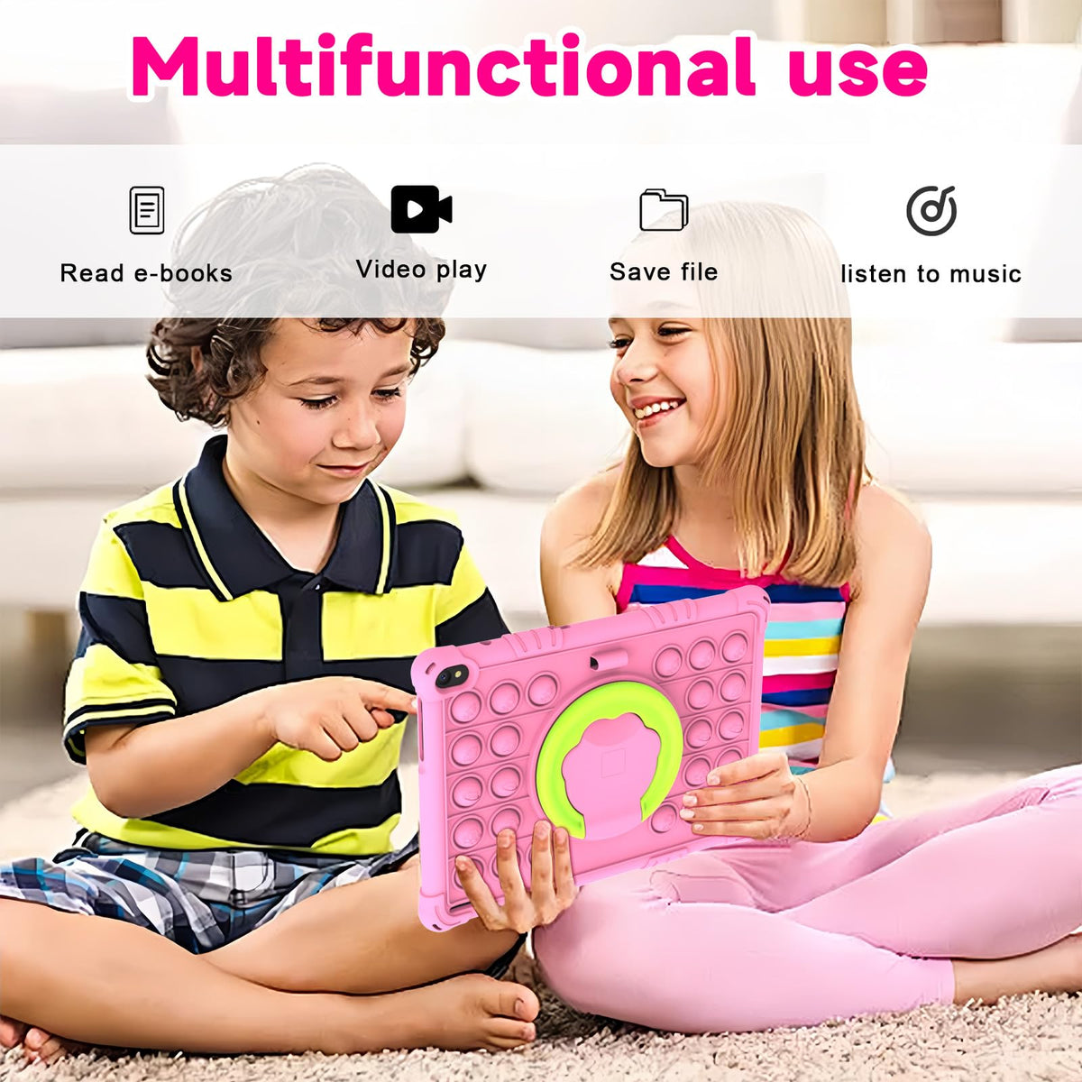 10 inch Kids Tablet 8GB RAM 32GB ROM Pink J31880
