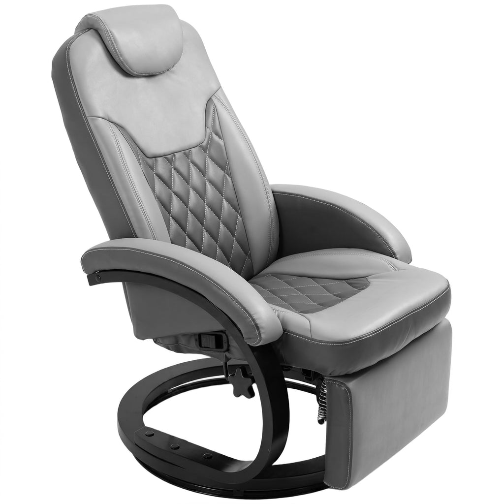 Gray Manual Recliner Chair with Footrest C164512
