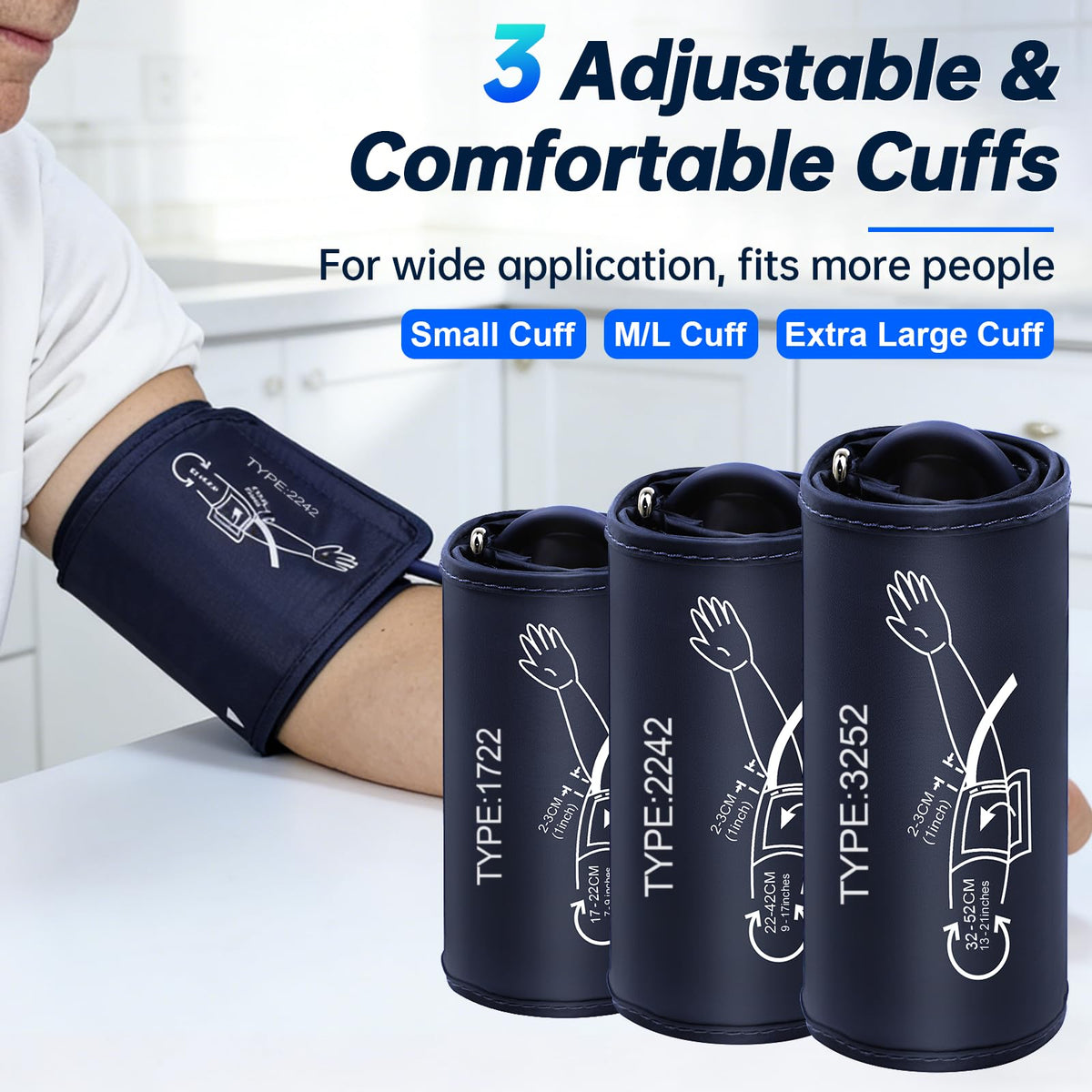 Electronic Blood Pressure Monitor 3 Size Cuffs Z67828