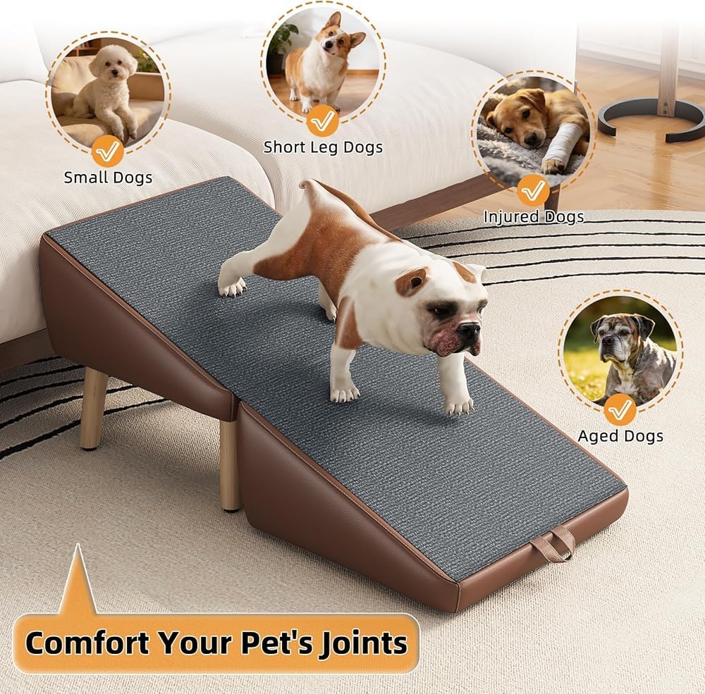 Foldable 2-in-1 Pet Ottoman Dog Safety Ramp O117