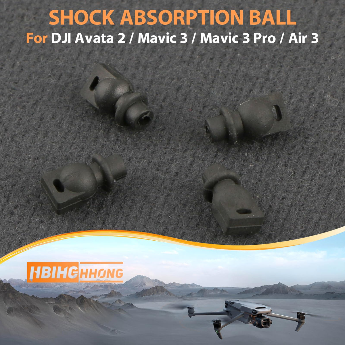 4Pcs Gimbal Shock Absorption Rubber Damper Mounts with Repair Tools K396