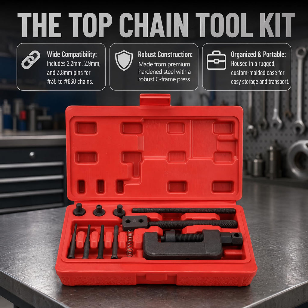 13 Pc Motorcycle Chain Breaker Rivet Tool Kit Q5925