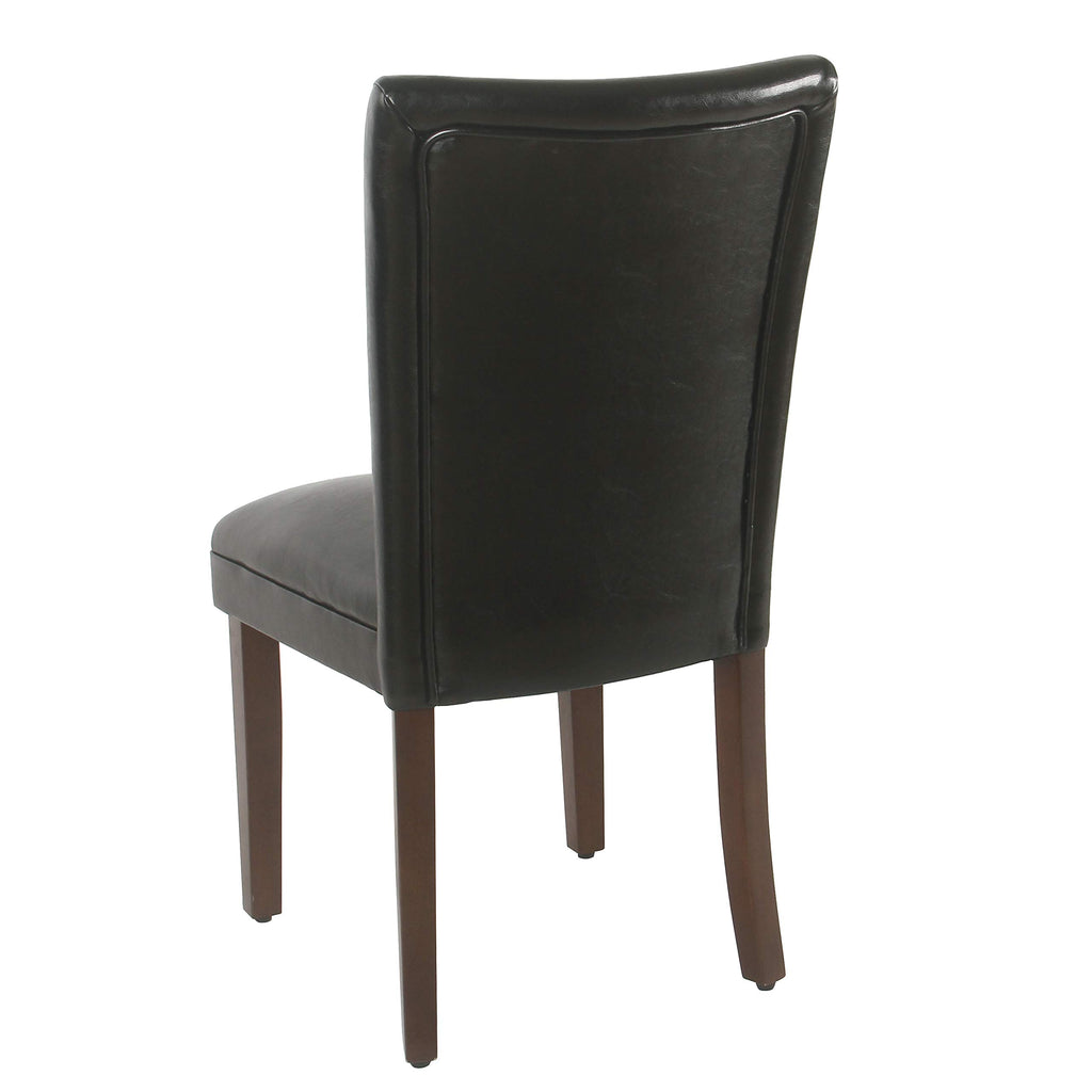 Black Faux Leather Dining Chair Set of 2 B784