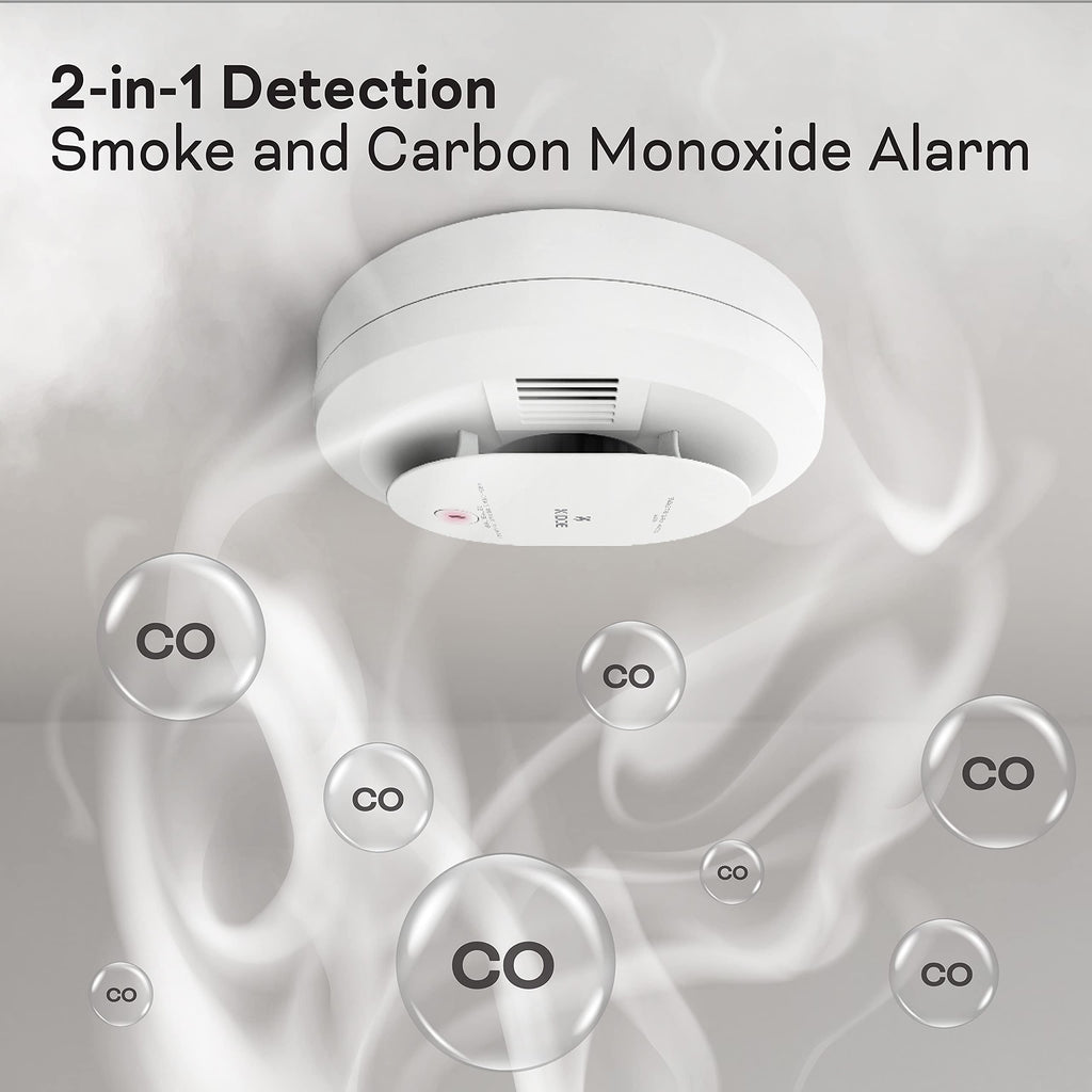 Hardwired Smoke & Carbon Monoxide Detector, 4 Pack T15948