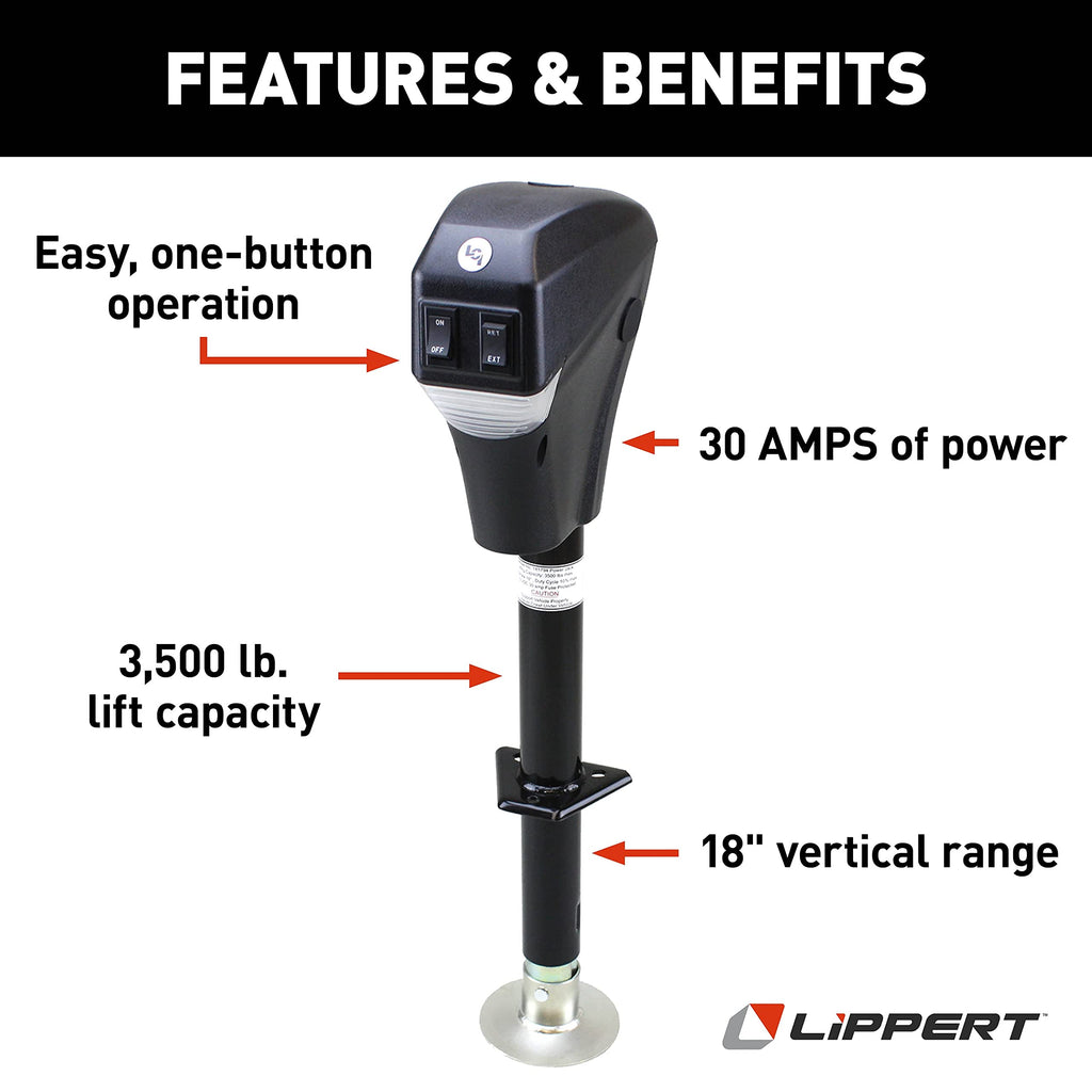 3,500 lb Electric Trailer Tongue Jack R1124