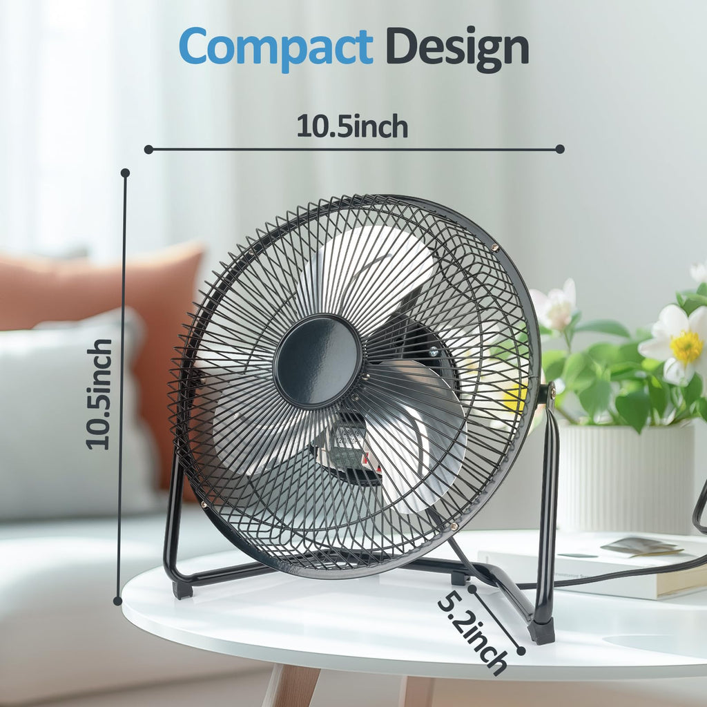 9 Inch Portable Metal Floor Fan S325
